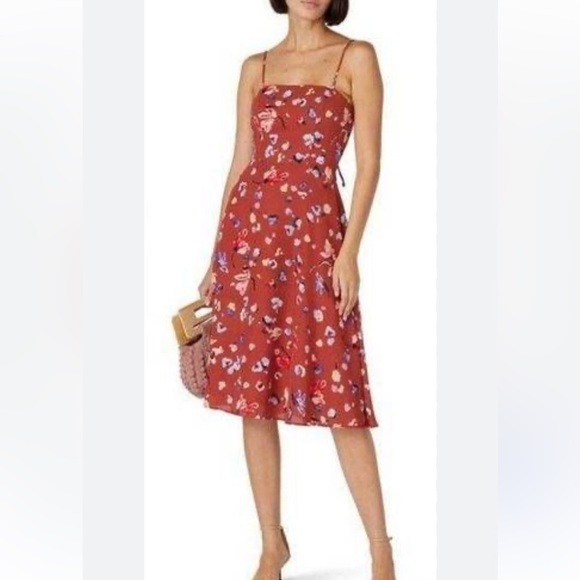 Hutch Dresses & Skirts - HUTCH Declan Brown Rust Dress Size 2 Floral Midi Boho Prairie Cottage Western